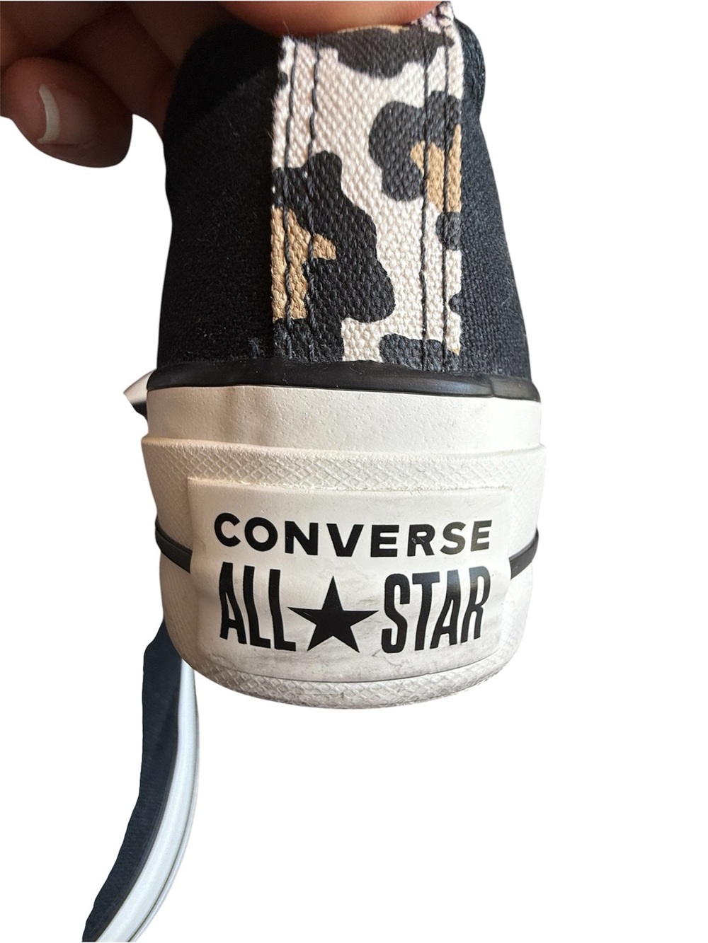 Converse Chuck Taylor Lift All Star Archive with leopard laces in black size 9 - Picture 12 of 15